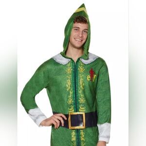 🩵NWOT Buddy The Elf Zipper Onesie w/Attached Hat Small